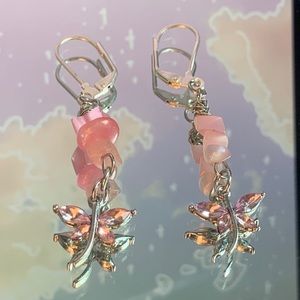 Pink Butterfly Earrings